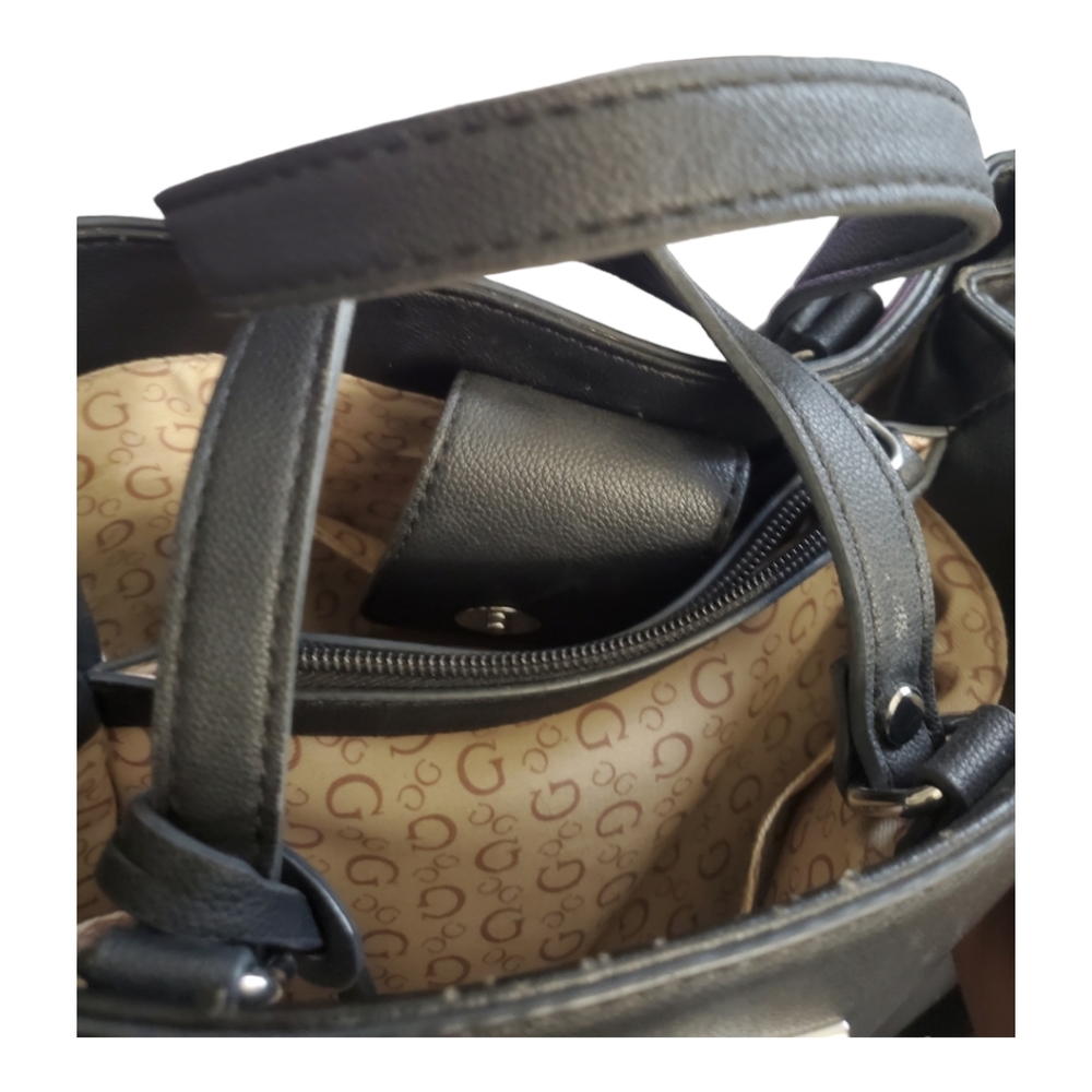 Guess Satchel with Attachable Crossbody Strap Black - Picture 5 of 5